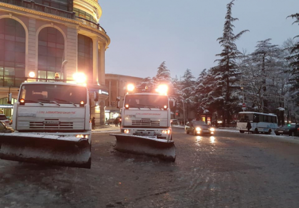 თოვის გამო ქუთაისში  "სპეციალური სერვისები" საგანგებო რეჟიმზე გადავიდა